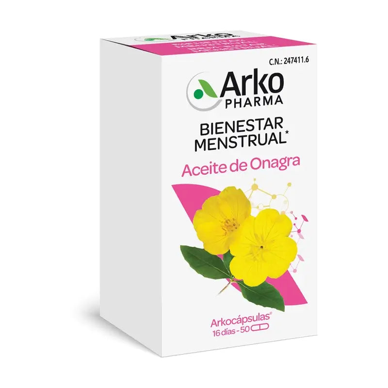 Arkopharma Arkocápsulas Huile d'Onagre Bio, 50 gélules