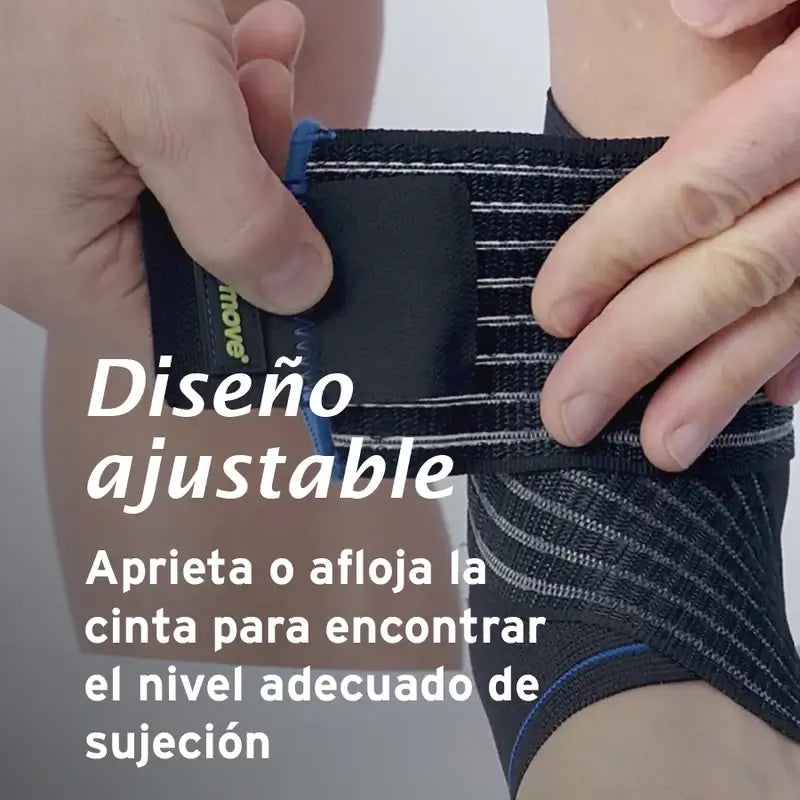 Actimove Chevillère élastique avec sangle de stabilisation réglable, couleur noire, taille M