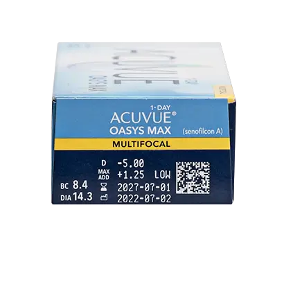 Acuvue 1 Day Oasys Max Daily Multifocal Lenses , 30 unités