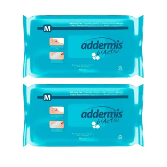 Addermis Biactiv Gant de toilette savonneux pour le corps, 2X40 unités