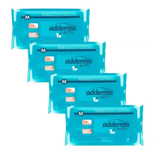 Addermis Biactiv Gant de lavage savonneux pour le corps, 4X40 unités