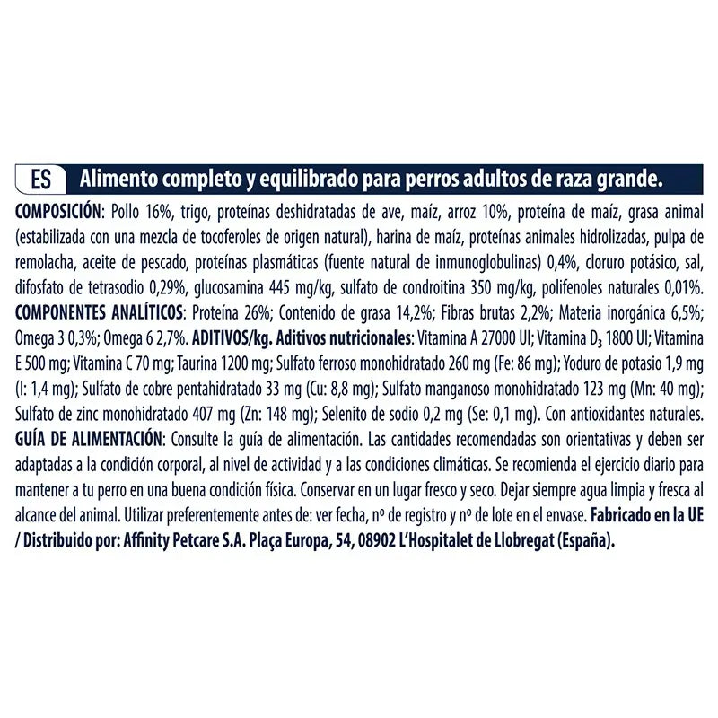 Advance Canine Adult Maxi Chicken Rice 18Kg, nourriture pour chiens