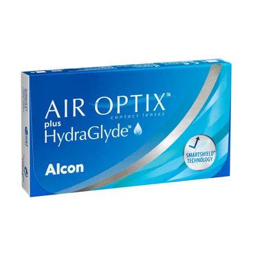Air Optix Plus Hydraglade Lentilles de contact mensuelles sphériques, 6 unités