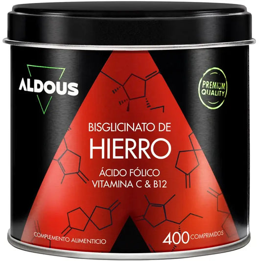 Aldous Bio Fer Vitamine C, B12 & Acide Folique , 200 gélules