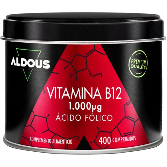 Aldous Bio Vitamine B12 Avec Acide Folique , 400 comprimés