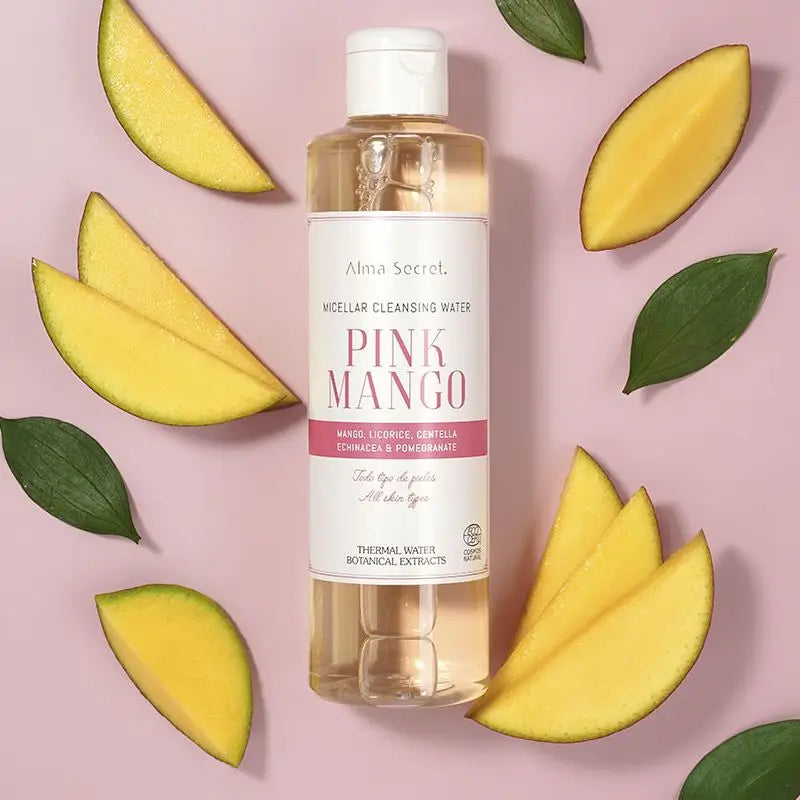 Alma Secret Pink Mango Eau micellaire à la mangue, à la réglisse, à la centella et à la grenade