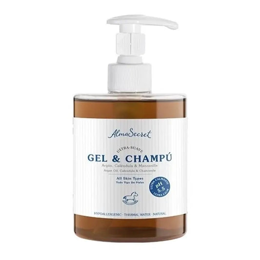 Gel shampooing doux d'Alma Secret à l'argan, au calendula et à la camomille