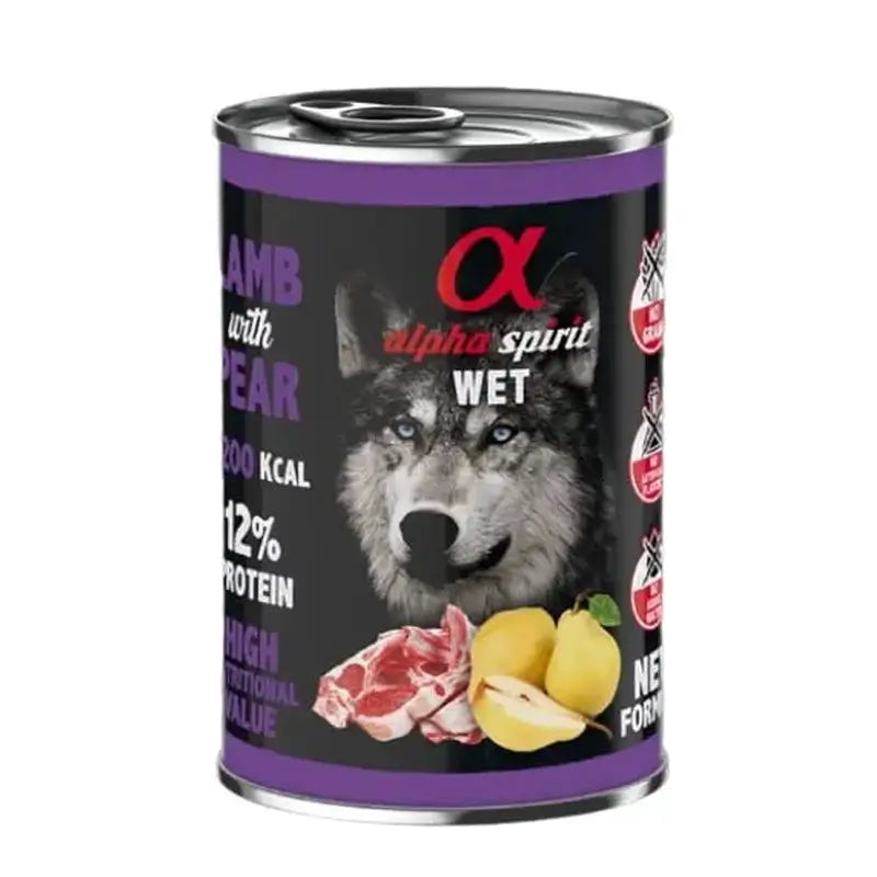 Alpha Spirit Canine Agneau à la Poire Boîte 6X400Gr