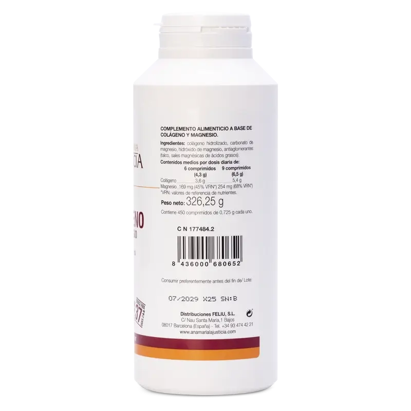 Ana Maria Lajusticia Collagen with Magnesium, 450 comprimés