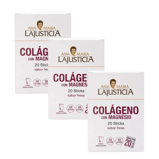 Ana Maria Lajusticia Collagen with Magnesium strawberry flavour, 3x20 sticks
