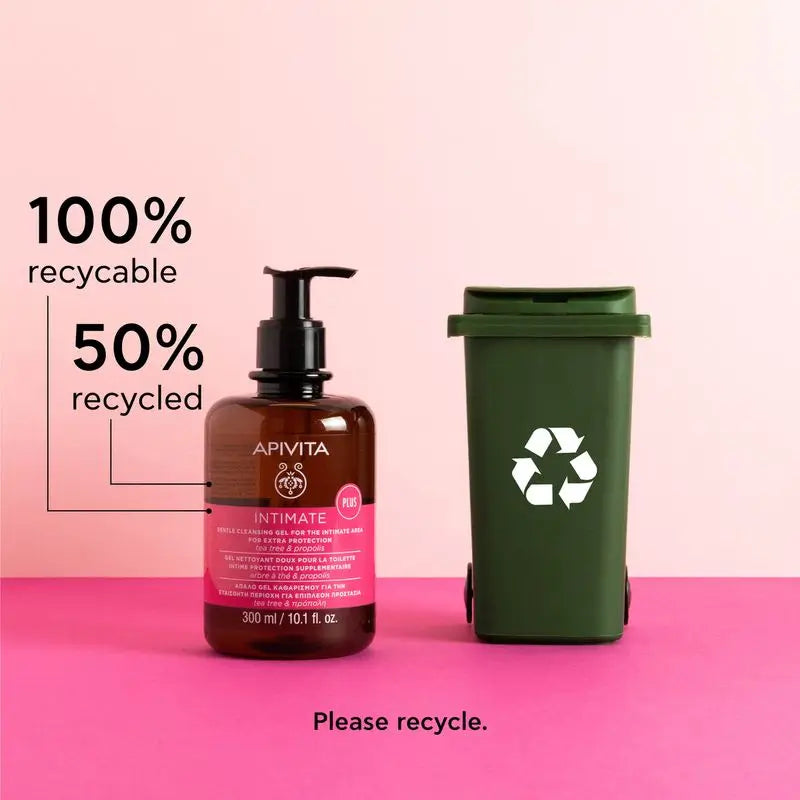 Apivita Intimate Lady Gel nettoyant doux à l'aloès et à la propolis, 300 ml