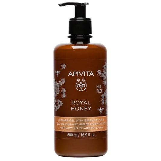 APIVITA Gel douche crémeux au miel royal et aux huiles essentielles, 500 ml