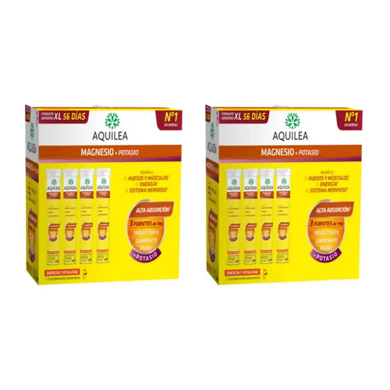 Aquilea Energy & Vitality Magnésium+Potassium Effervescent , 2X56 Comprimés
