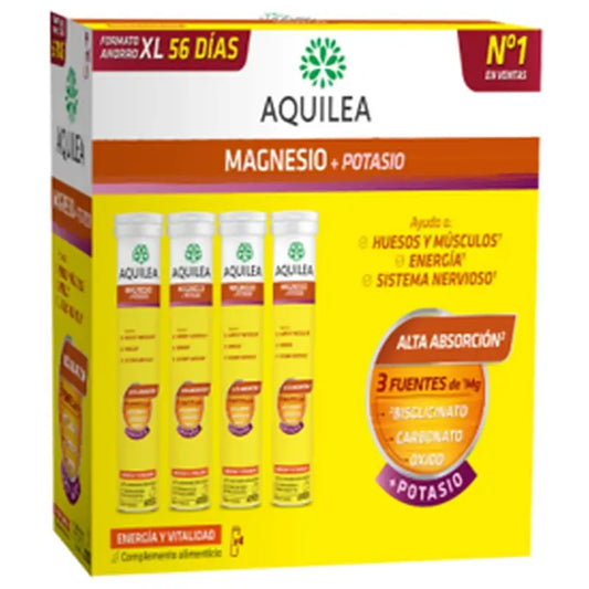 Aquilea Énergie &amp; Vitalité Magnésium+Potassium Effervescent, 56 comprimés