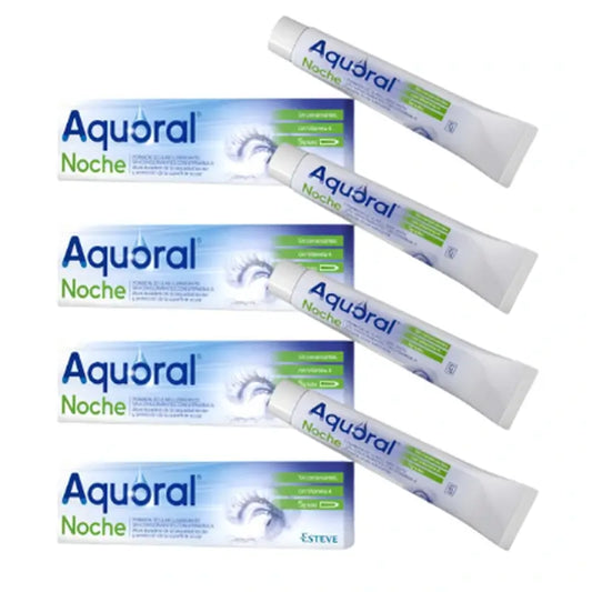 Aquoral Night Pack Pommade oculaire lubrifiante, 4 x 5 Gr
