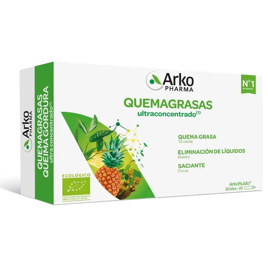Arkopharma Arkofluido Quemagrasa Ultraconcentré, 20 ampoules