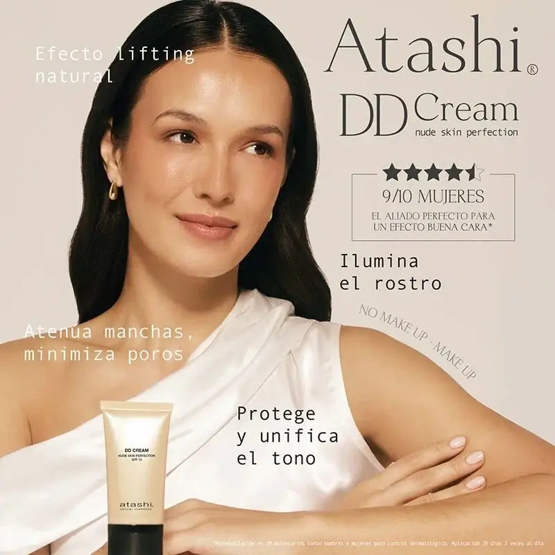 Atashi Dd Moisturising Moisturiser With Colour Spf 15 - Medium Tone (hydratant avec couleur)