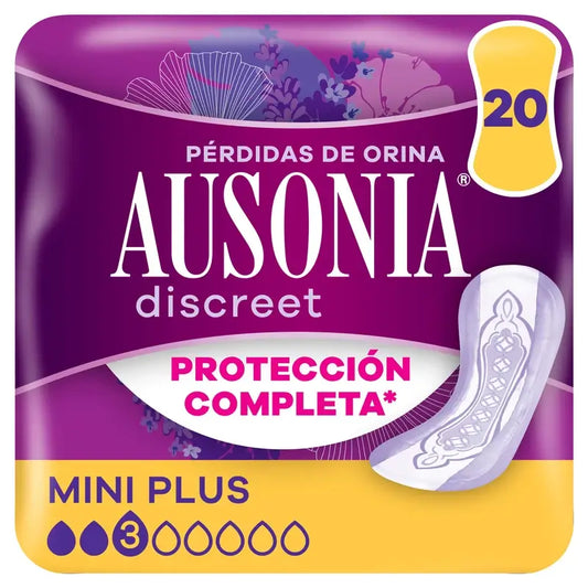 Ausonia Discreet Mini Plus Urine Loss Pads, 20 unités