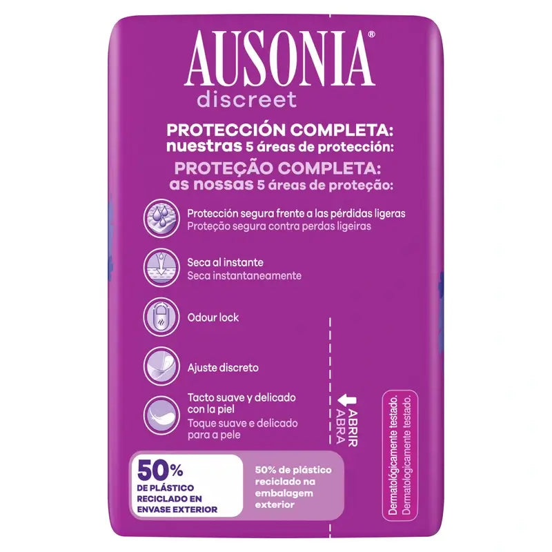 Ausonia Discreet Maxi Nighttime Urine Loss Pads, 12 unités