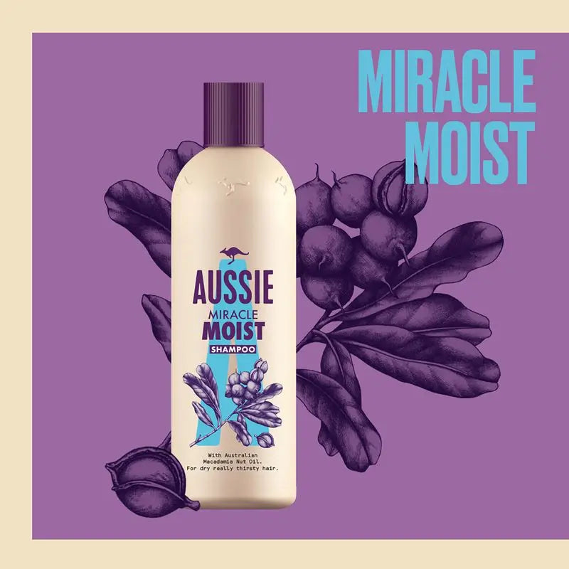 Shampooing Aussie Miracle Hydration, 300 ml