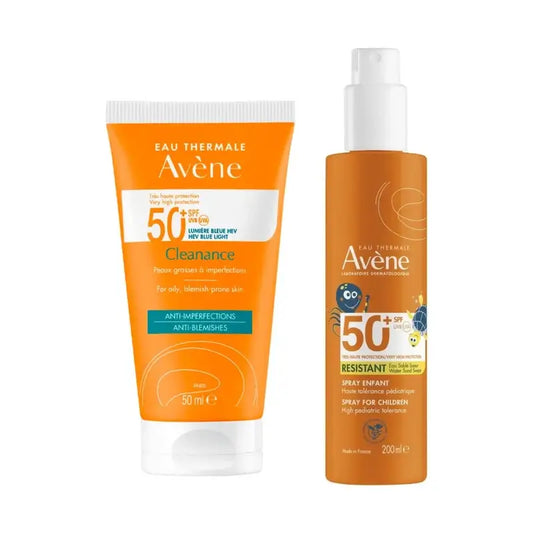 Avène Cleanance Spf 50+ 50 Ml + Spray Familial Spf50+ 400 Ml