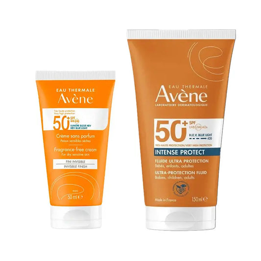 Avène Crème non parfumée Spf 50+ 50 Ml + Intense Protect Spf50+ 150 Ml