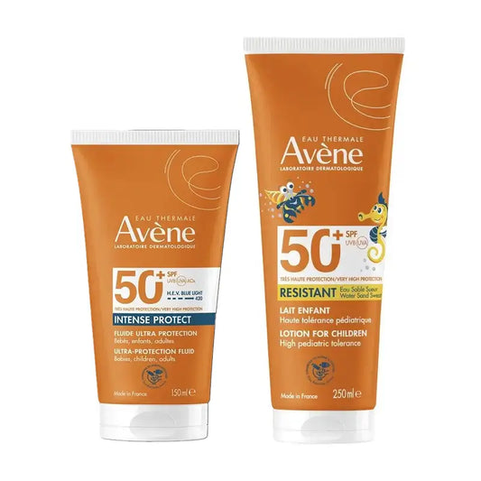 Avène Crème Spf 50+ Non Parfumée 50 Ml + Lait Spf 50+ Enfants 250 Ml