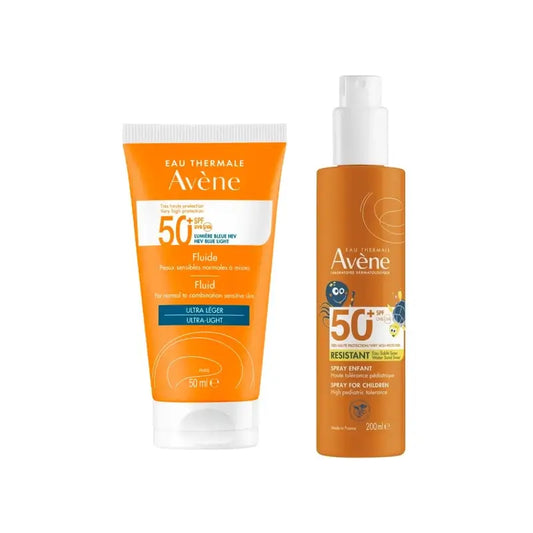 Avène Fluide Spf 50+ 50 Ml + Spray Familial Spf50+ 400 Ml