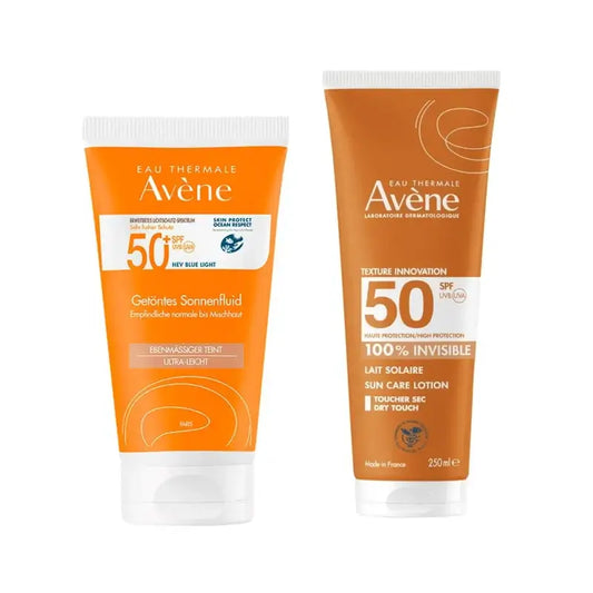 Avène Fluide Spf 50+ Couleur 50 Ml + Lait Invisible Spf 50 250 Ml