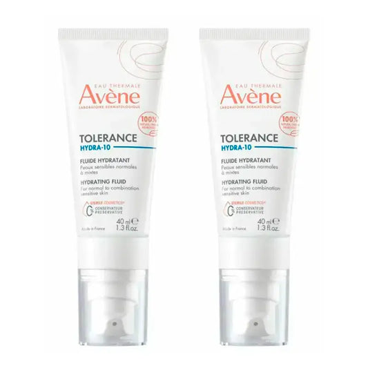 Avène Tolerance Hydra-10 Fluide Hydratant, Pack 2 x 40 ml