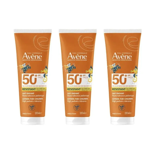 Lait solaire pour enfants Avène Spf 50+, 3 x 250 ml