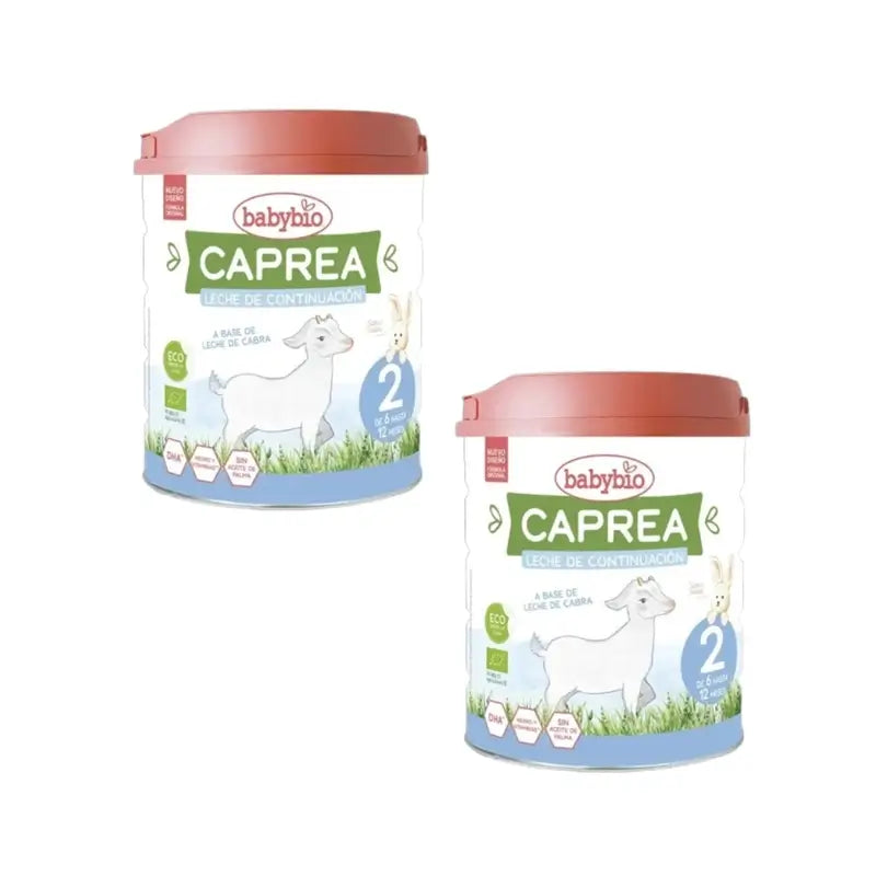 Babybio Caprea 2 Lait de chèvre 6-12 mois, paquet de 2 x 800g