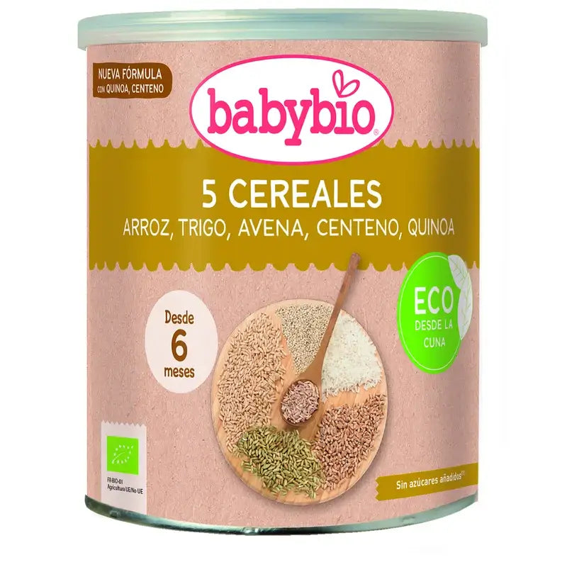 Babybio 5 Céréales bio +6m - 220g