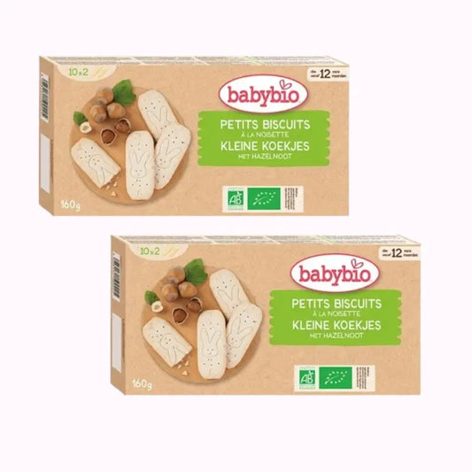 Babybio Biscuits de croissance aux noisettes, paquet de 2 x 160 g