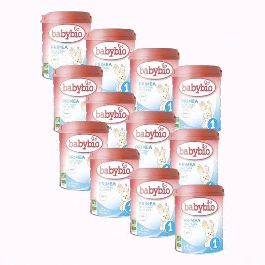 Babybio Primea 1 Lait de vache pour nourrissons 0-6 mois, paquet de 12 x 800 grammes