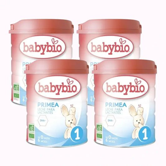Babybio Primea 1 Lait de vache pour nourrissons 0-6 mois, paquet de 4 x 800 grammes