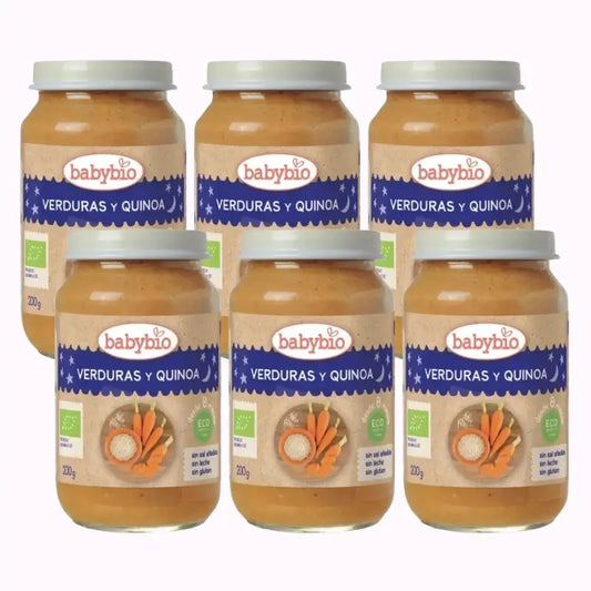 Babybio Traditional Quinoa Menu, paquet de 6 x 200 grammes