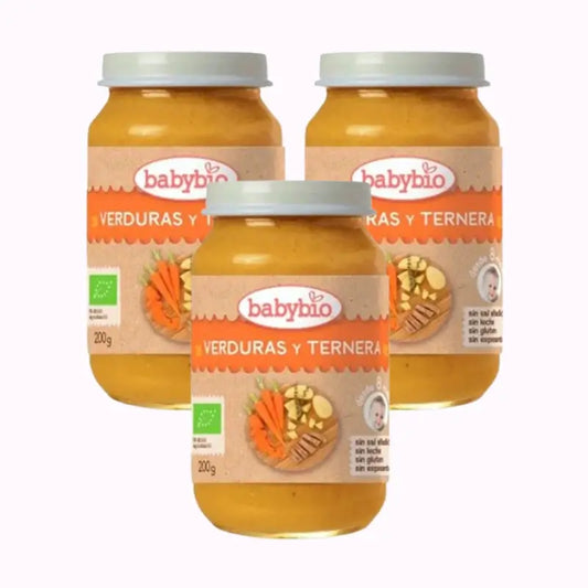 Babybio Menu Tradition Bœuf, paquet de 3 x 200 grammes