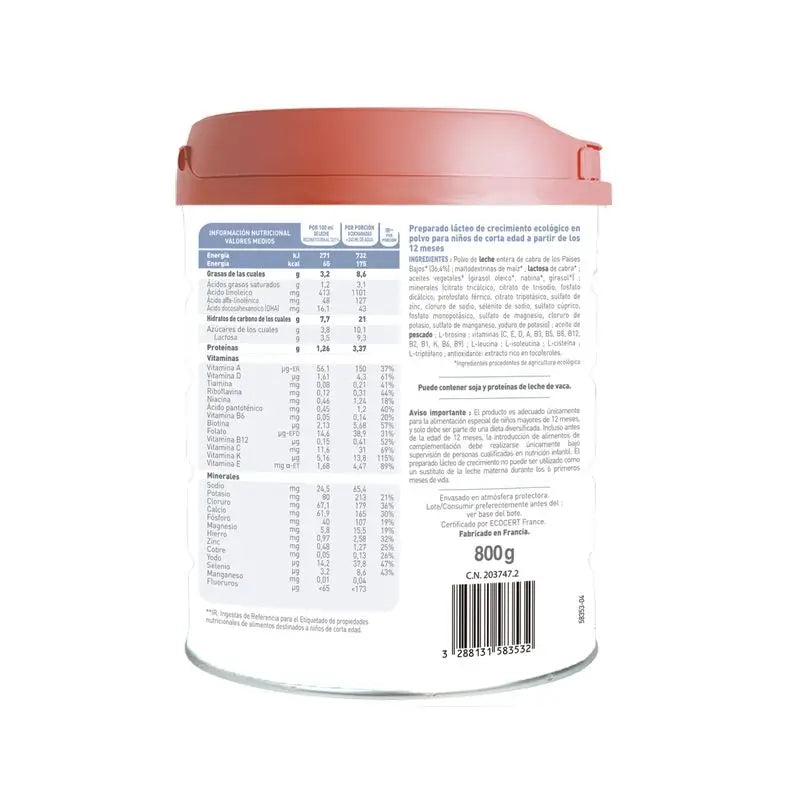Babybio Caprea 3 Lait de chèvre 12-36 mois, paquet de 6 x 800g