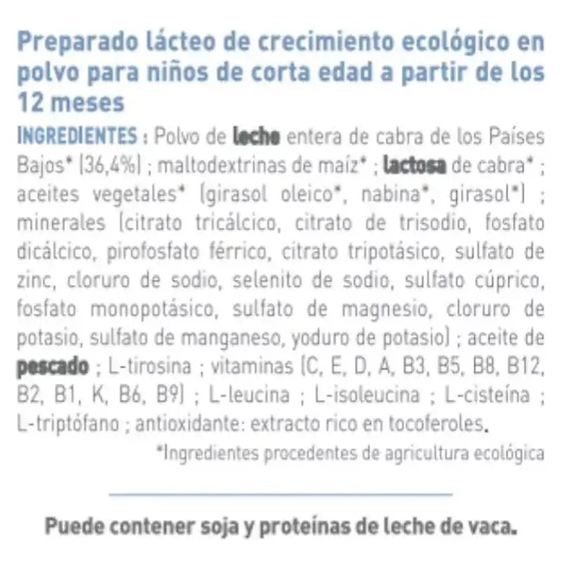 Babybio Caprea 3 Lait de chèvre 12-36 mois, paquet de 6 x 800g