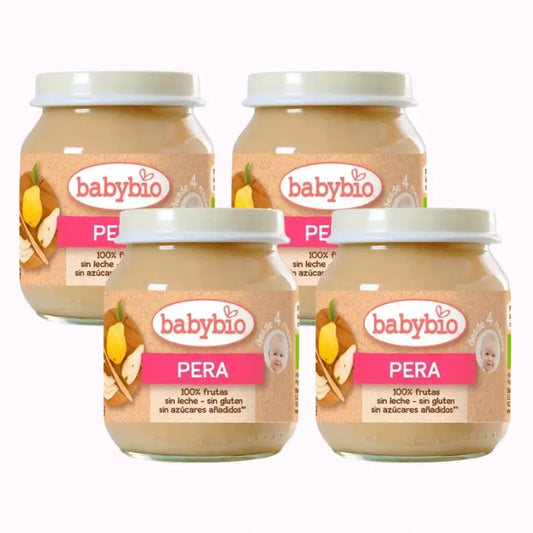 Babybio Poire, paquet de 4 x 130 grammes