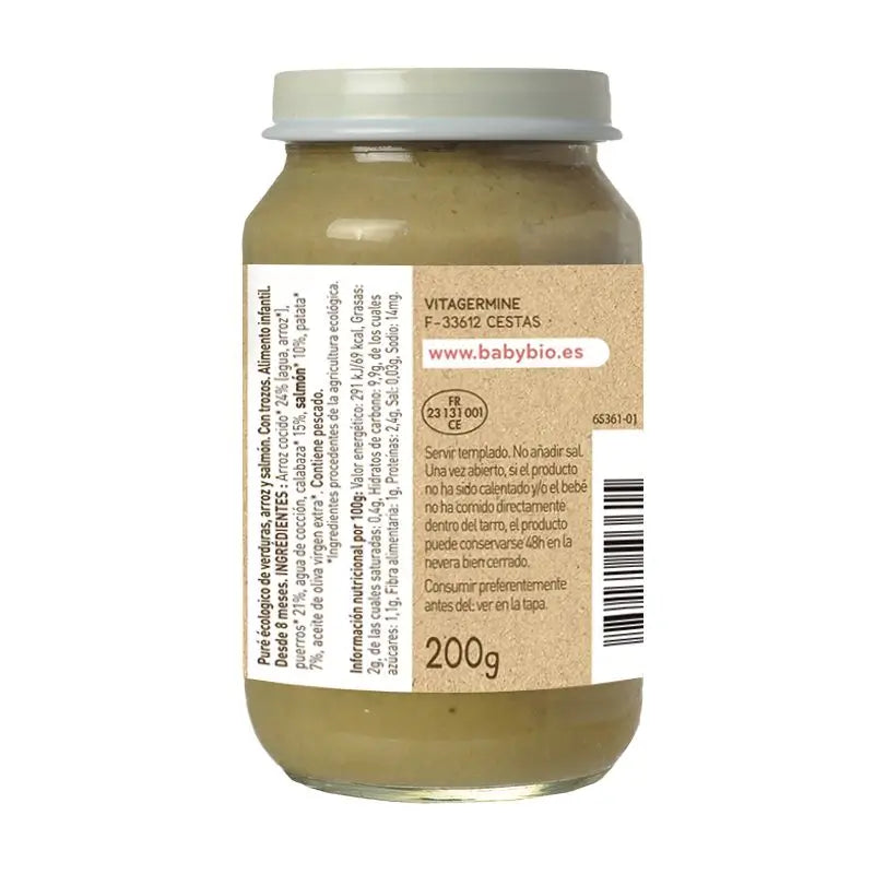 Babybio Risotto aux poireaux et au saumon, 200 g