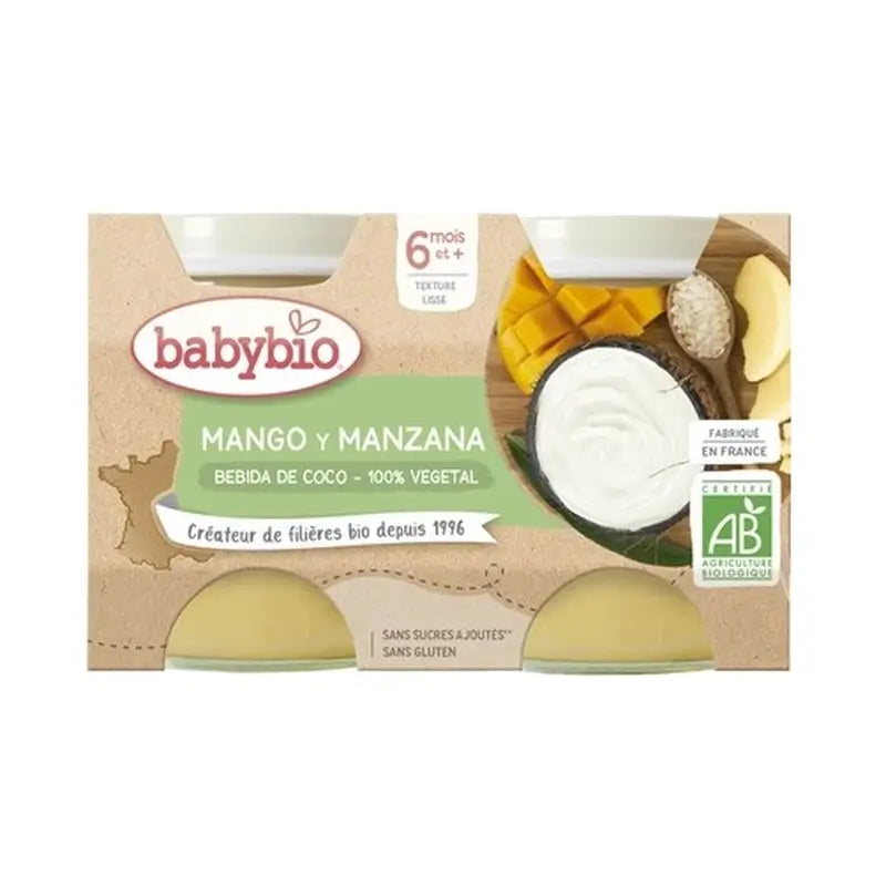Babybio Yaourt Coco Mangue Ananas & Pomme - 2X130 g