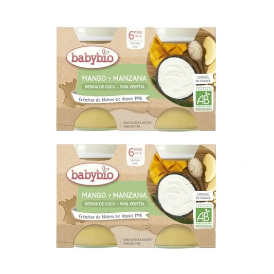 Babybio Yoghurt Coco Mangue Ananas & Pomme, Pack 4x130 g