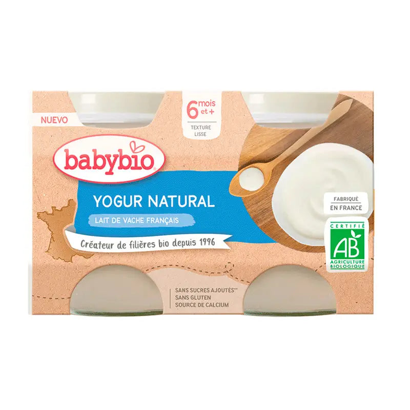 Babybio Natural Cow Yoghurt, 2X130 g