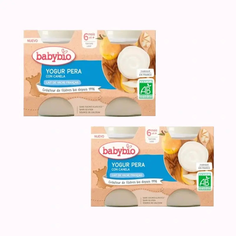 Babybio Yaourt Vache Poire, paquet de 2 x 2X130 g