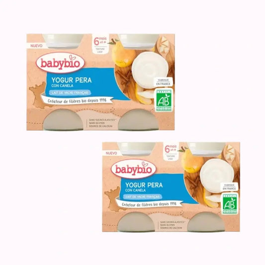 Babybio Yaourt Vache Poire, paquet de 2 x 2X130 g