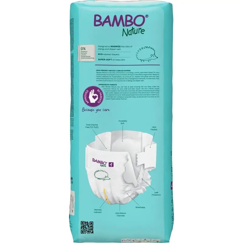 Couches Bambo Nature Taille 4 (7-14 Kg), 48 pcs.