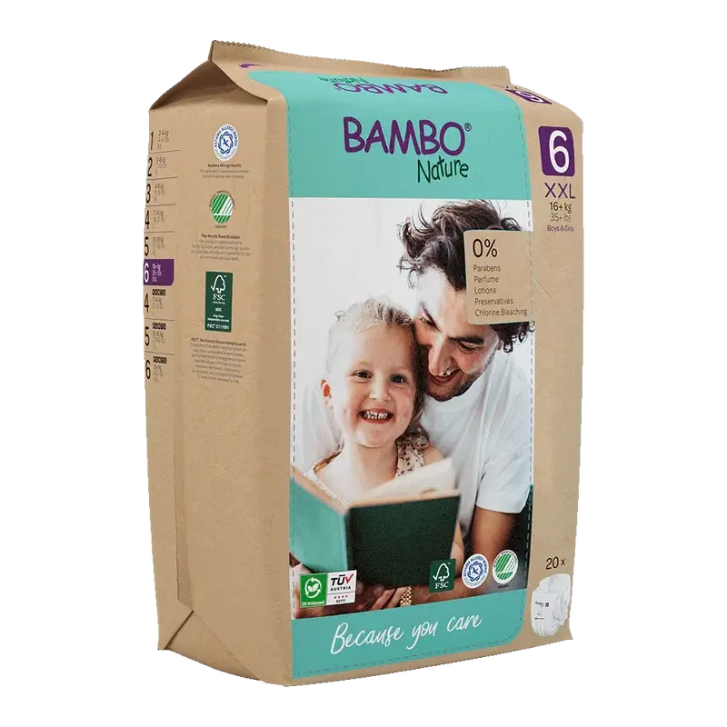 Couches Bambo Nature Taille 6 (+16kg), 20 pcs.