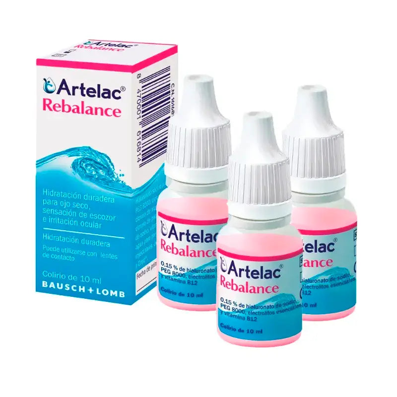 Bausch & Lomb Artelac Rebalance Collyre stérile 3 x 10 ml